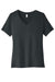 Bella + Canvas BC6405CVC Womens CVC Short Sleeve V-Neck T-Shirt Heather Dark Grey Flat Front