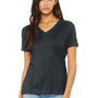 Bella + Canvas Womens CVC Short Sleeve V-Neck T-Shirt - Heather Dark Grey