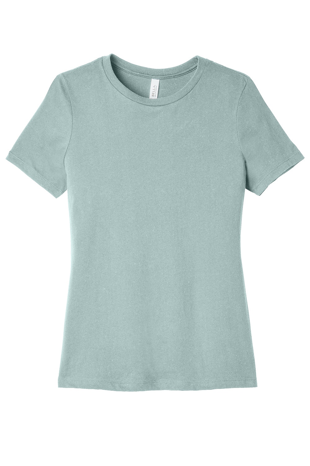Bella + Canvas BC6413 Womens Short Sleeve Crewneck T-Shirt Dusty Blue Flat Front