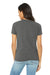 Bella + Canvas BC6413 Womens Short Sleeve Crewneck T-Shirt Grey Model Back