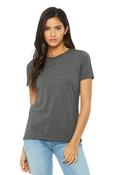 Bella + Canvas BC6413 Womens Short Sleeve Crewneck T-Shirt Grey Model Front