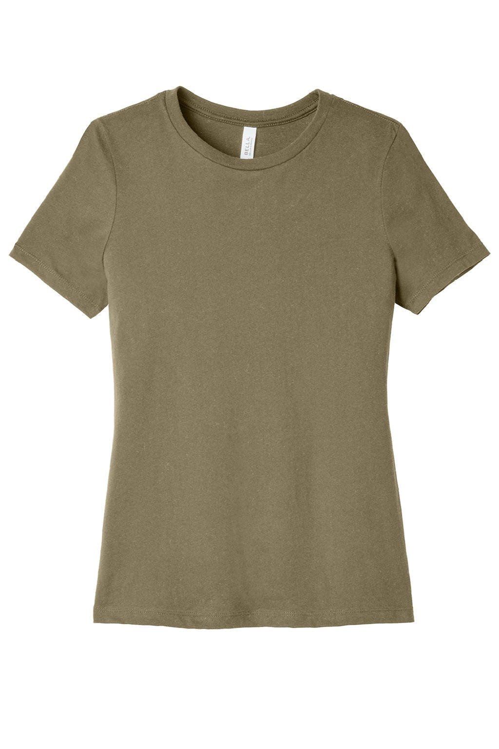 Bella + Canvas BC6413/6413 Womens Short Sleeve Crewneck T-Shirt Olive Green Flat Front
