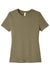 Bella + Canvas BC6413/6413 Womens Short Sleeve Crewneck T-Shirt Olive Green Flat Front