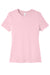 Bella + Canvas BC6413 Womens Short Sleeve Crewneck T-Shirt Pink Flat Front