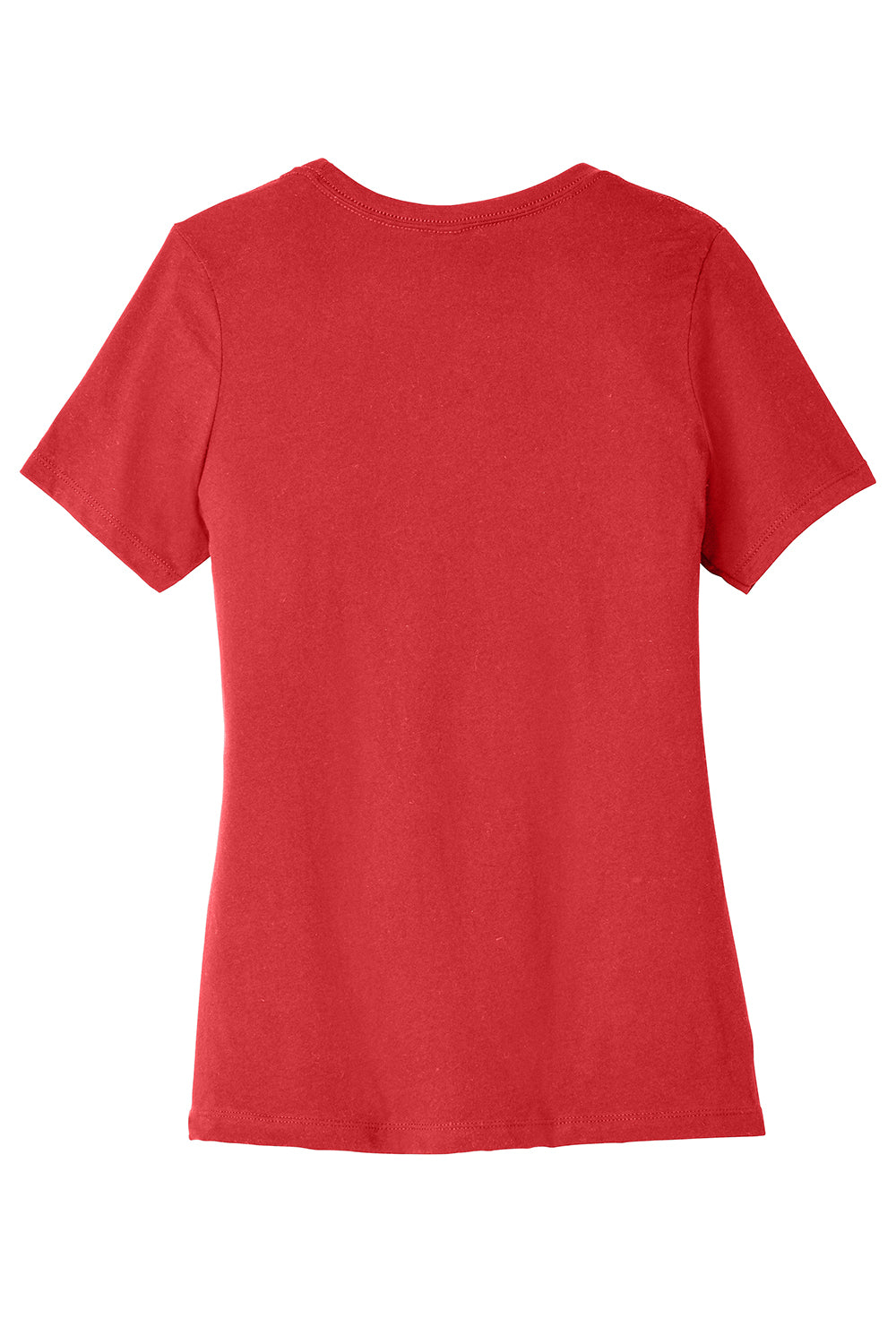 Bella + Canvas BC6413 Womens Short Sleeve Crewneck T-Shirt Red Flat Back