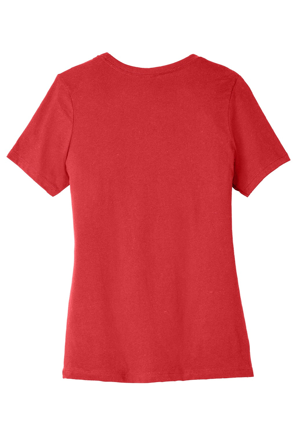 Bella + Canvas BC6413/6413 Womens Short Sleeve Crewneck T-Shirt Red Flat Back