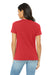 Bella + Canvas BC6413 Womens Short Sleeve Crewneck T-Shirt Red Model Back
