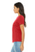 Bella + Canvas BC6413 Womens Short Sleeve Crewneck T-Shirt Red Model Side