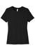 Bella + Canvas BC6413 Womens Short Sleeve Crewneck T-Shirt Black Flat Front