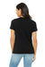 Bella + Canvas BC6413 Womens Short Sleeve Crewneck T-Shirt Black Model Back