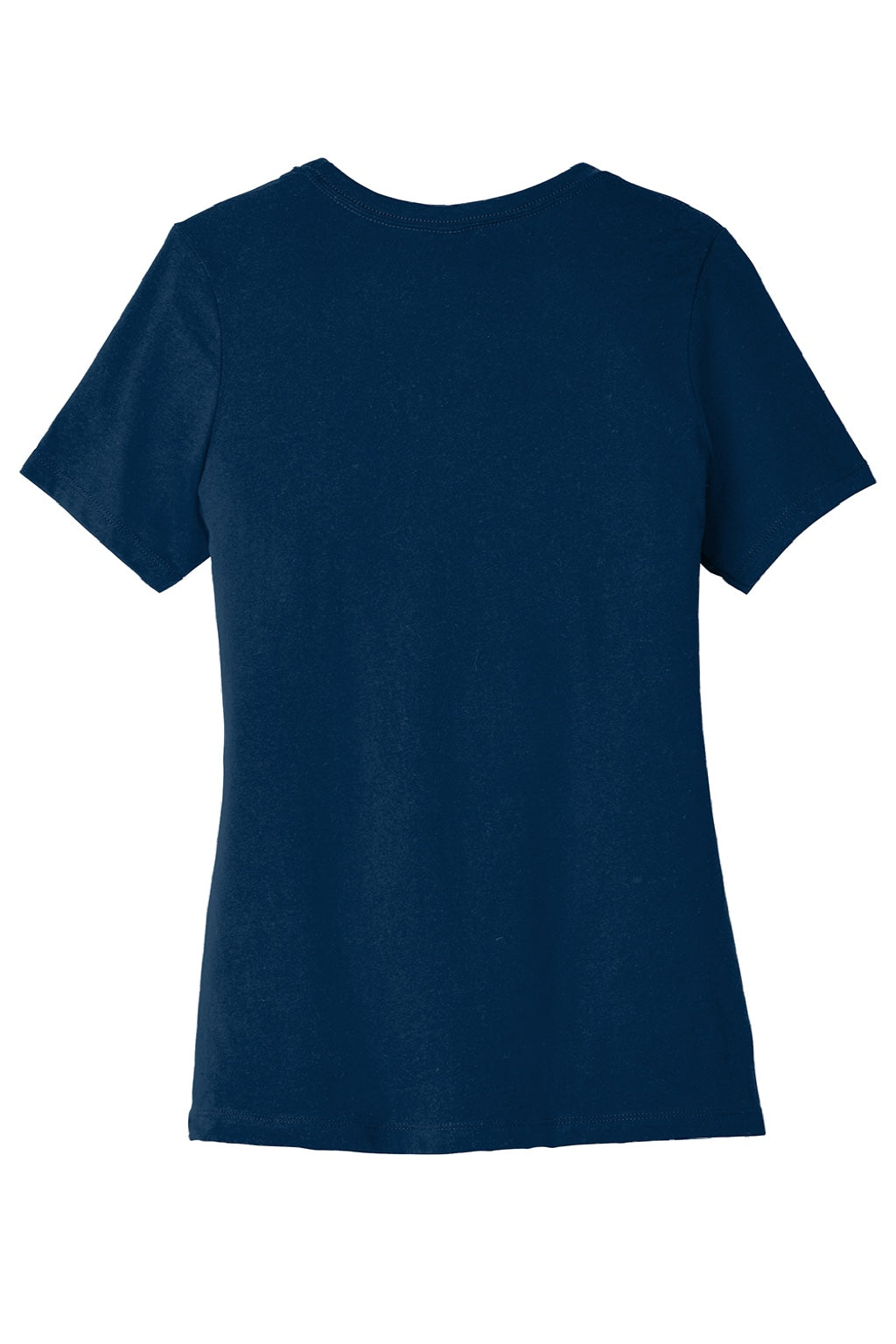 Bella + Canvas BC6413/6413 Womens Short Sleeve Crewneck T-Shirt Solid Navy Blue Flat Back