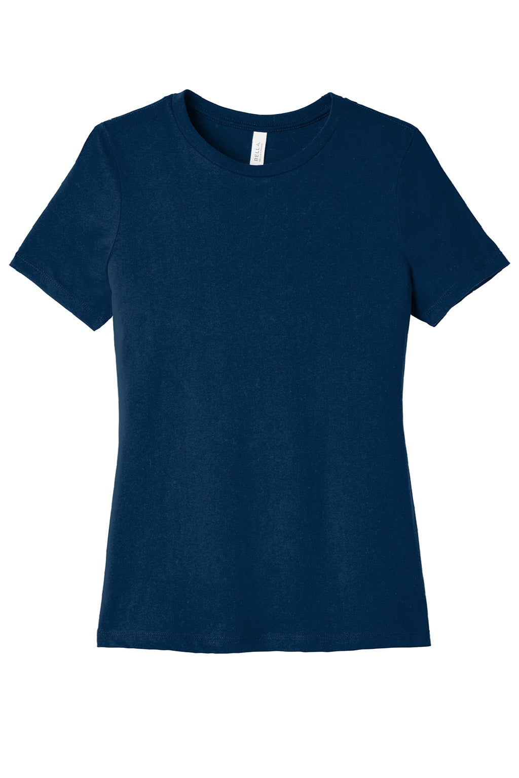 Bella + Canvas BC6413/6413 Womens Short Sleeve Crewneck T-Shirt Solid Navy Blue Flat Front