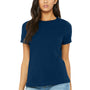 Bella + Canvas Womens Short Sleeve Crewneck T-Shirt - Solid Navy Blue