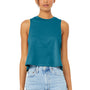 Bella + Canvas Womens Cropped Tank Top - Heather Deep Teal Blue