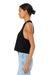 Bella + Canvas BC6682/6682 Womens Cropped Tank Top Solid Black Model Side