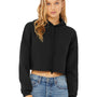Bella + Canvas Womens Cropped Fleece Hooded Sweatshirt Hoodie - Black