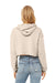 Bella + Canvas BC7502/B7502/7502 Womens Cropped Fleece Hooded Sweatshirt Hoodie Heather Dust Model Back