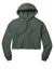 Bella + Canvas BC7502/7502 Womens Cropped Fleece Hooded Sweatshirt Hoodie Military Green Flat Front