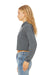 Bella + Canvas BC7502/B7502/7502 Womens Cropped Fleece Hooded Sweatshirt Hoodie Storm Grey Model Side