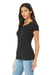 Bella + Canvas BC8413/B8413/8413 Womens Short Sleeve Crewneck T-Shirt Heather Black Model 3Q