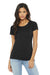 Bella + Canvas BC8413/B8413/8413 Womens Short Sleeve Crewneck T-Shirt Heather Black Model Front