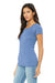 Bella + Canvas BC8413/8413 Womens Short Sleeve Crewneck T-Shirt Blue Model 3Q