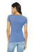 Bella + Canvas BC8413/8413 Womens Short Sleeve Crewneck T-Shirt Blue Model Back