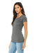 Bella + Canvas BC8413/8413 Womens Short Sleeve Crewneck T-Shirt Grey Model 3Q
