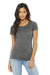 Bella + Canvas BC8413/B8413/8413 Womens Short Sleeve Crewneck T-Shirt Grey Model Front