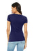 Bella + Canvas BC8413/8413 Womens Short Sleeve Crewneck T-Shirt Navy Blue Model Back