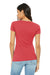 Bella + Canvas BC8413/B8413/8413 Womens Short Sleeve Crewneck T-Shirt Red Model Back