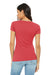 Bella + Canvas BC8413/8413 Womens Short Sleeve Crewneck T-Shirt Red Model Back