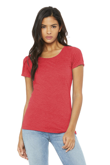 Bella + Canvas BC8413/8413 Womens Short Sleeve Crewneck T-Shirt Red Model Front