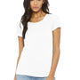 Bella + Canvas Womens Short Sleeve Crewneck T-Shirt - Solid White - Closeout