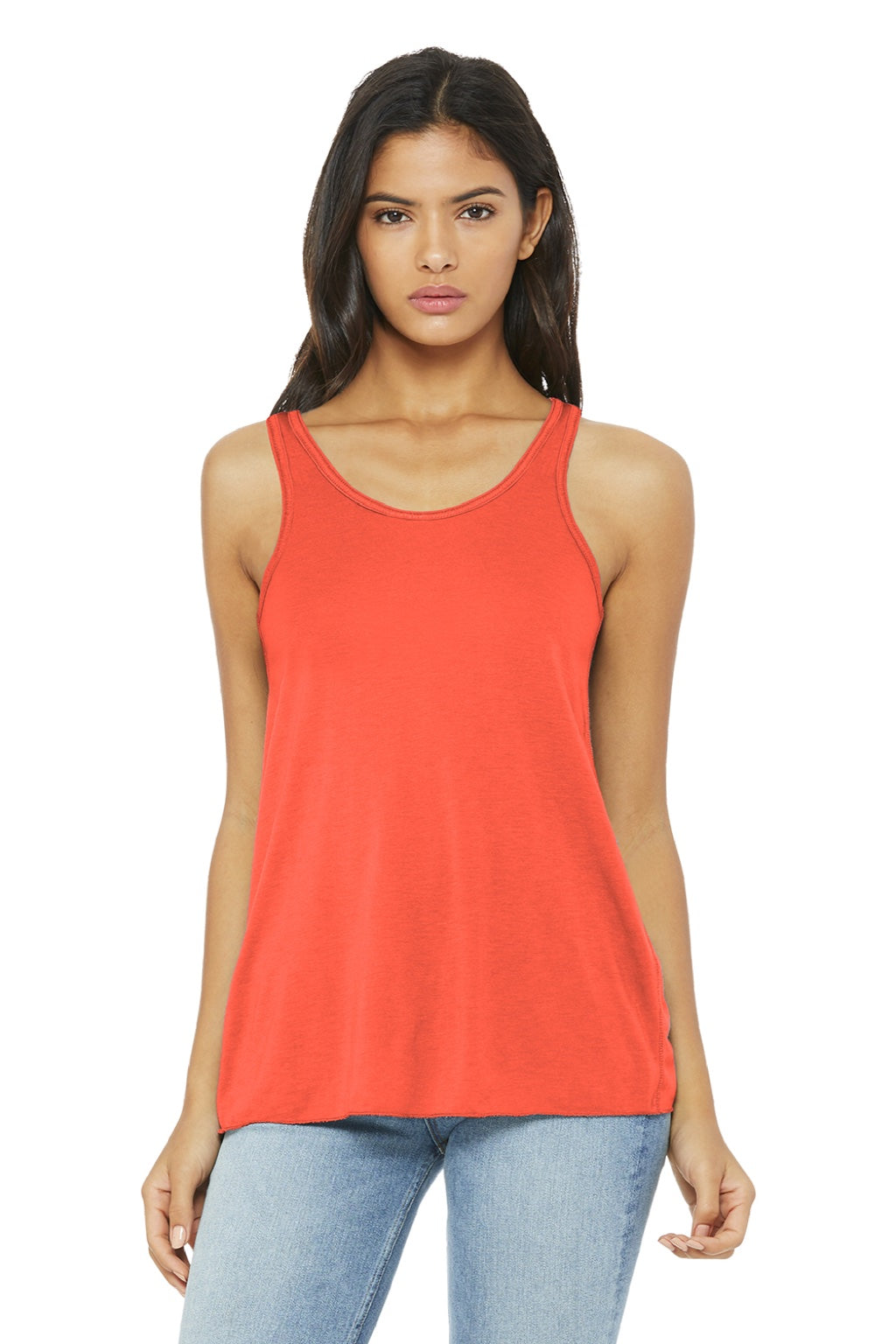 Bella + Canvas BC8800/8800 Womens Flowy Tank Top Coral Model Front
