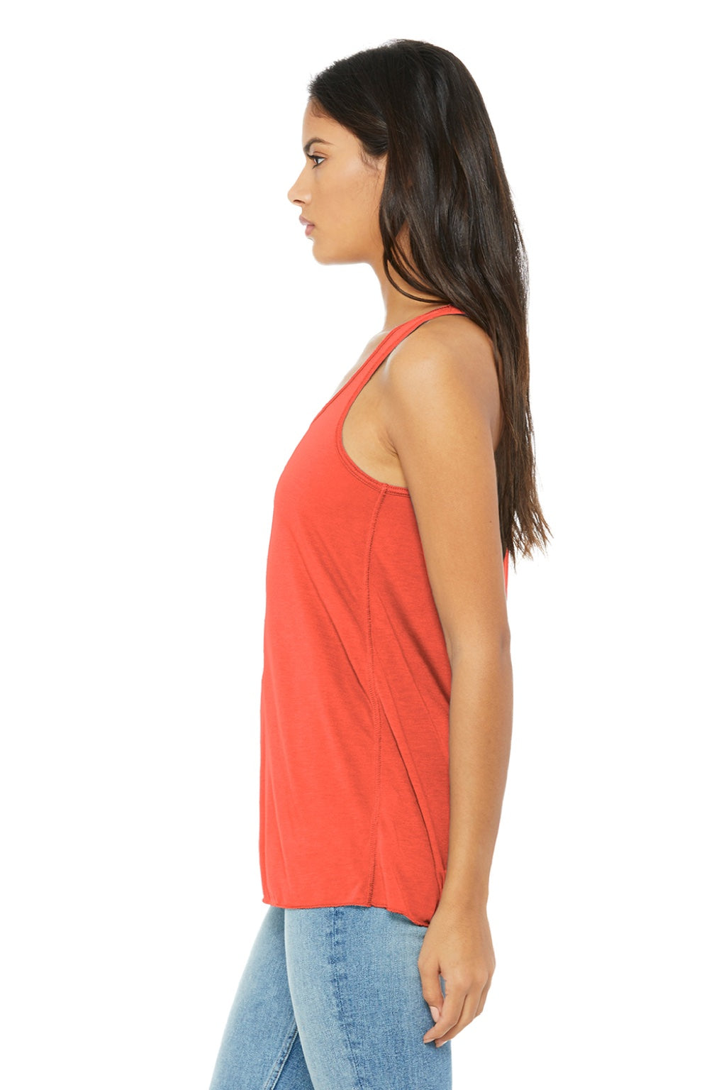 Bella + Canvas BC8800/8800 Womens Flowy Tank Top Coral Model Side
