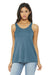 Bella + Canvas BC8800/8800 Womens Flowy Tank Top Denim Blue Slub Model Front