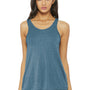 Bella + Canvas Womens Flowy Tank Top - Denim Blue Slub - Closeout