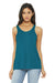 Bella + Canvas BC8800/8800 Womens Flowy Tank Top Heather Deep Teal Green Model Front