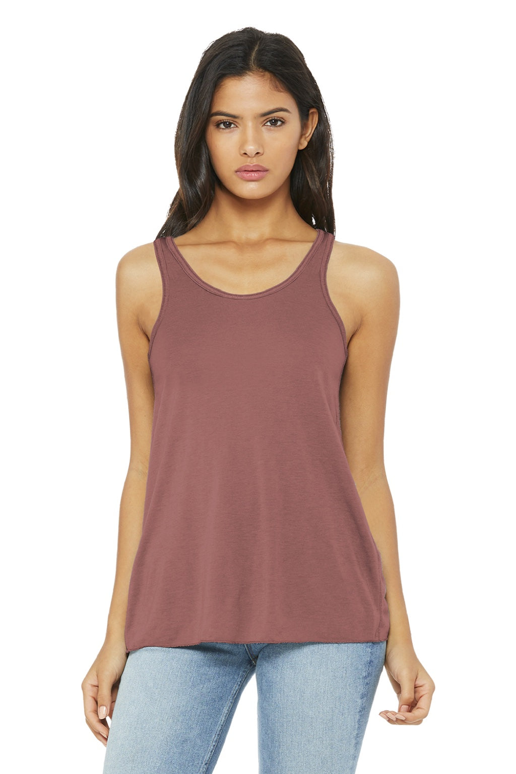 Bella + Canvas BC8800/8800 Womens Flowy Tank Top Mauve Model Front