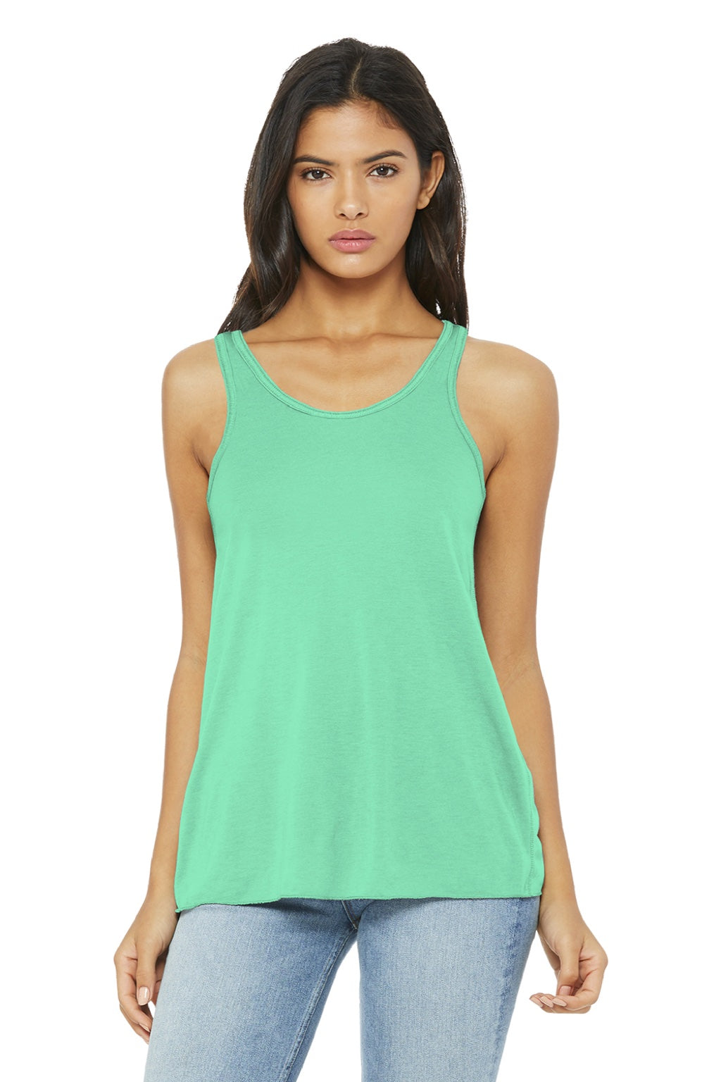 Bella + Canvas BC8800/8800 Womens Flowy Tank Top Mint Green Model Front