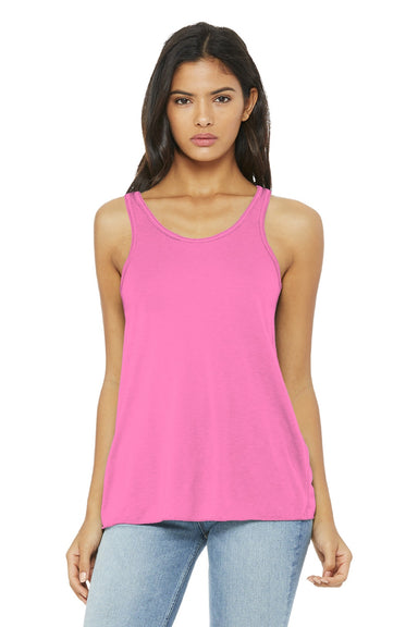 Bella + Canvas BC8800/8800 Womens Flowy Tank Top Neon Pink Model Front
