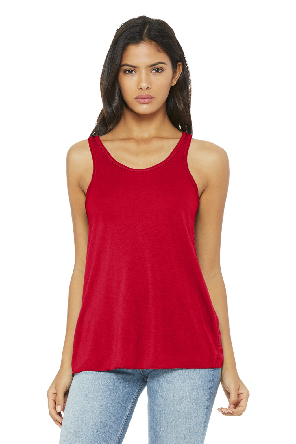 Bella + Canvas BC8800/8800 Womens Flowy Tank Top Red Model Front