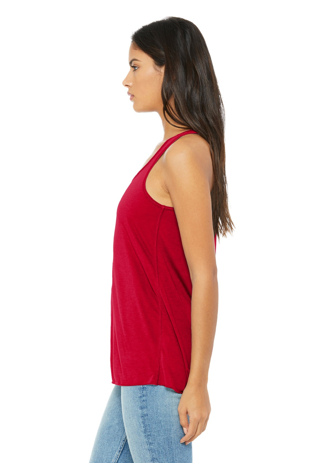 Bella + Canvas BC8800/8800 Womens Flowy Tank Top Red Model Side