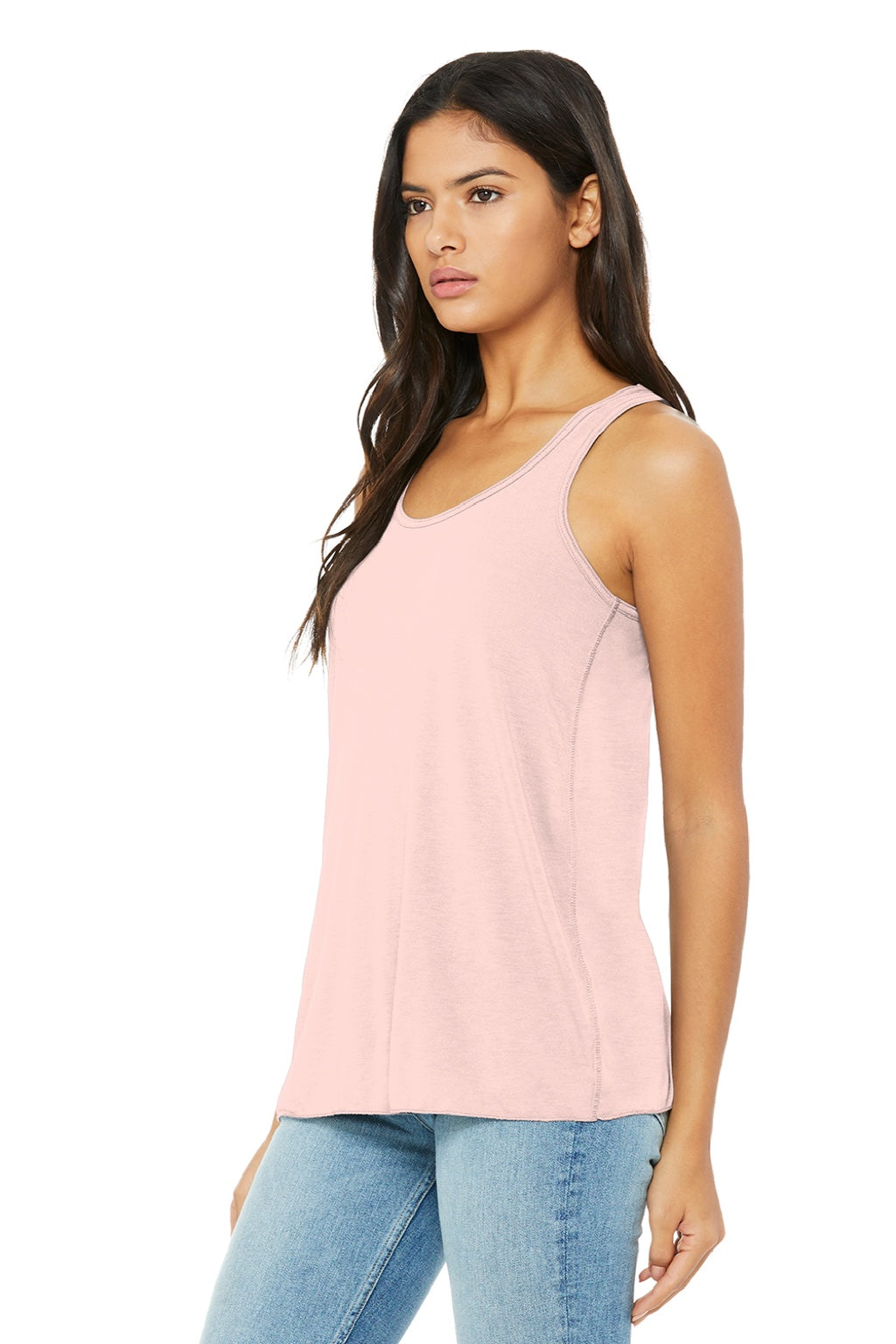Bella + Canvas BC8800/8800 Womens Flowy Tank Top Soft Pink Model 3Q