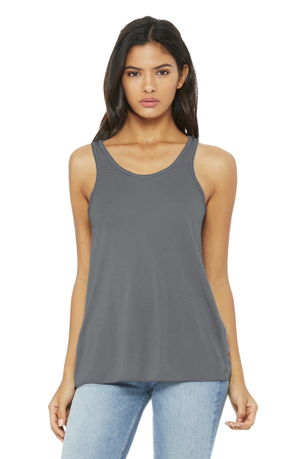 Bella + Canvas BC8800/8800 Womens Flowy Tank Top Storm Grey Model Front