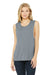 Bella + Canvas BC8803/8803 Womens Flowy Muscle Tank Top Heather Grey Model Front