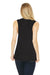 Bella + Canvas BC8803/8803 Womens Flowy Muscle Tank Top Heather Black Model Back