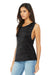 Bella + Canvas BC8803/8803 Womens Flowy Muscle Tank Top Black Marble Model 3Q