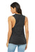 Bella + Canvas BC8803/8803 Womens Flowy Muscle Tank Top Charcoal Black Slub Model Back
